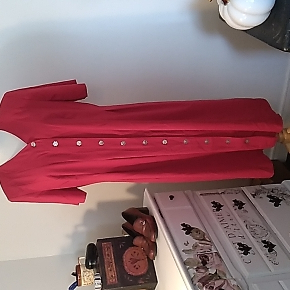 Vintage 80s Kathy Lee red dress 💃 sz 12 - Picture 1 of 5